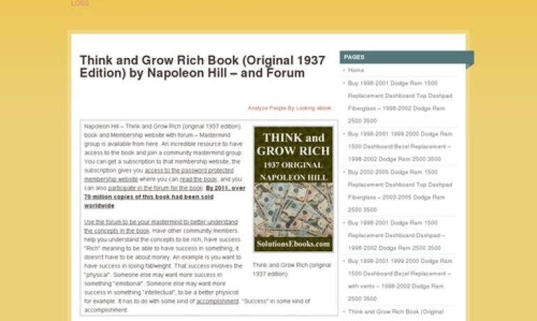 Think & Grow Rich (original 1937) ebook – & Forum – Membership website